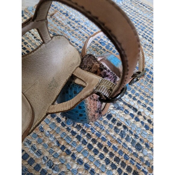 House of Harlow 1960 Blue and Brown Heeled Sandals - Picture 6 of 12